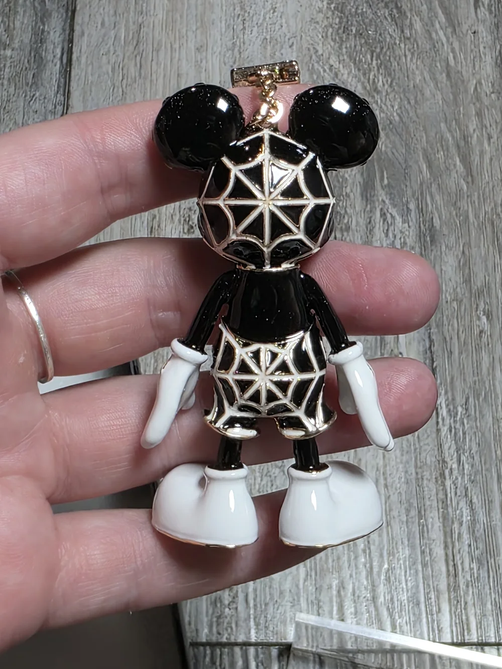 BaubleBar Disney Mickey Mouse Halloween Spider Web & Pumpkins Bag Charm Set *NIB